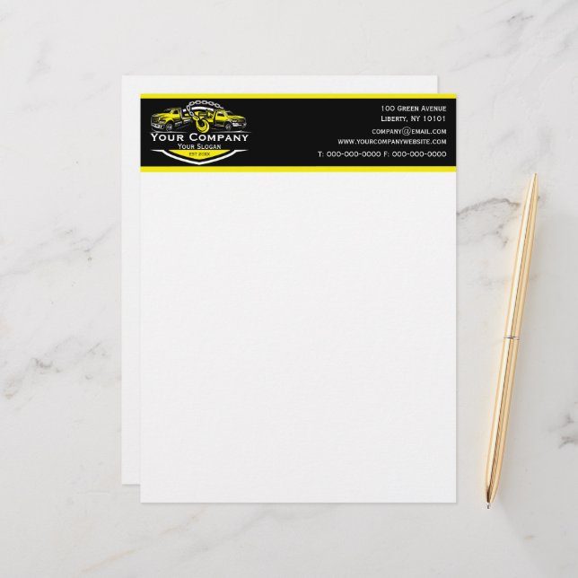 Membrete Compañía de Oleado Profesional, Hauling Service (Anverso/Reverso In Situ)