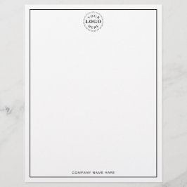 Membrete Company Name Logo Professional Business Letterhead