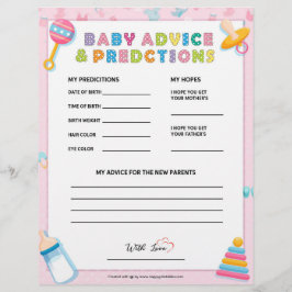 Membrete Consejos y predicciones para el bebé [Baby Basics 