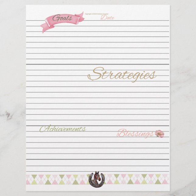 Membrete construir su propio diario HORSE (Anverso)