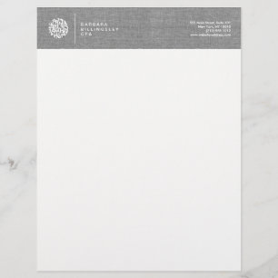 Membrete Contador de línea con logotipo de números modernos