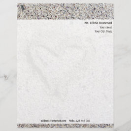 Membrete Corazón romántico en arena con el remite