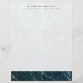 Membrete Costa Teal Océano Orilla Personalizado 