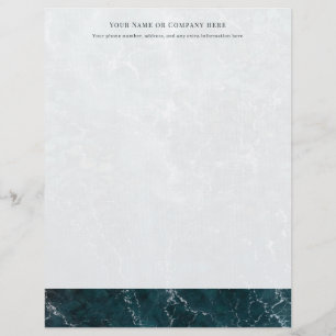 Membrete Costa Teal Océano Orilla Personalizado