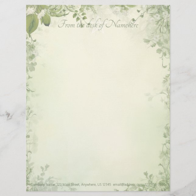 Membrete Crea Tu Propia Enredadera de Flores Silvestres con (Anverso)