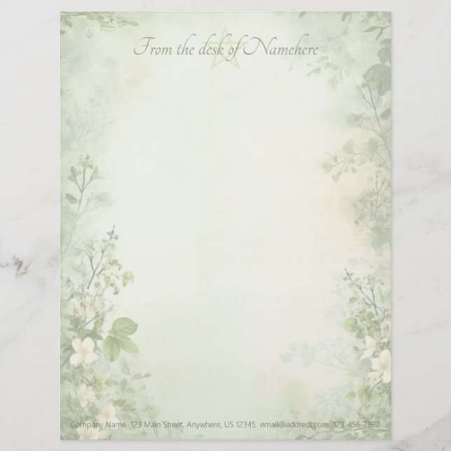 Membrete Crea tus propias flores de primavera shabby chic v (Anverso)
