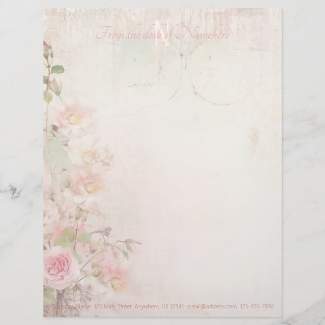 Membrete Crea Tus Propias Flores Rosadas Encantadas con Est (Anverso)