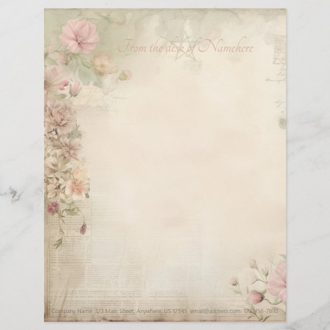 Membrete Crea tus propias flores silvestres de ephemera sha (Anverso)
