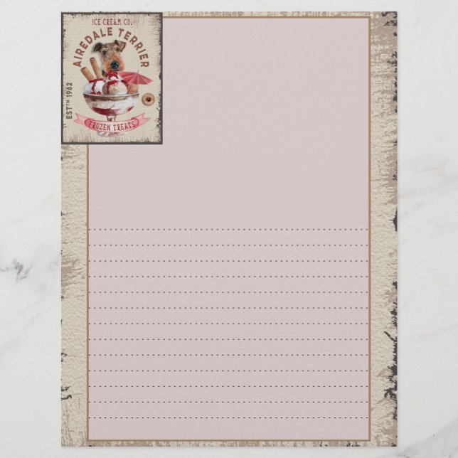 Membrete Crema de helado de perro (Anverso)