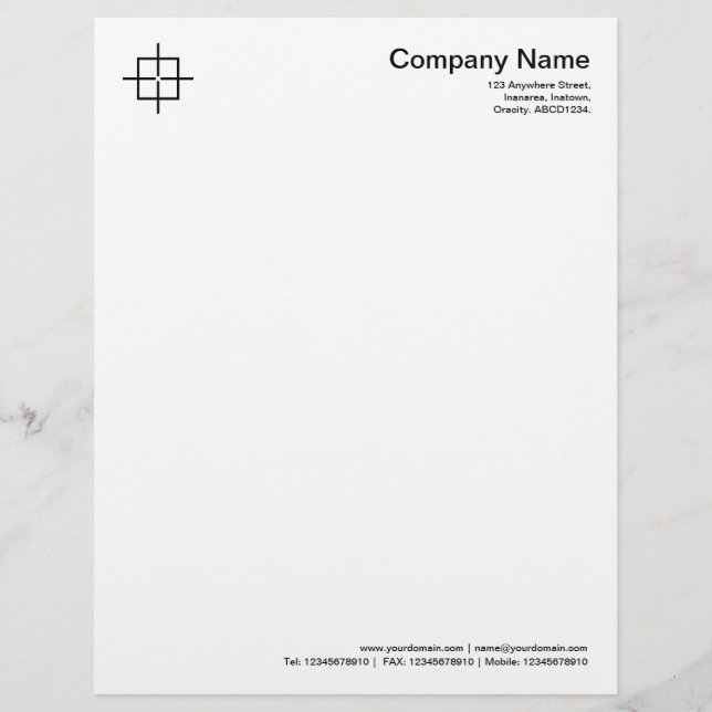 Membrete Crossherias cuadradas - Negro (Anverso)