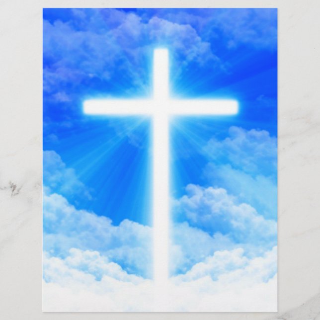 Membrete Cruz de la Luz Jesucristo Personalizable Cristiano (Anverso)
