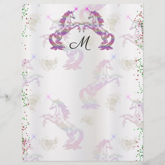 Membrete Crystal Rainbow Unicornior (Anverso)