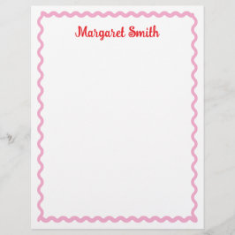 Membrete Cuadernos personalizados con monograma y borde de 