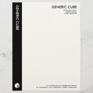 Membrete Cubo Genérico - Negro (Fieltro)