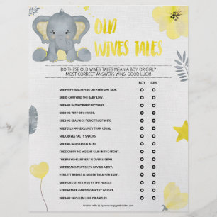 Membrete Cuentos de viejas esposas [elefante bebé [amarillo