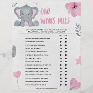 Membrete Cuentos de viejas esposas [elefante bebé [rosa]