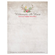 Cuerno de ciervo rústico bohemio floral acuarela m