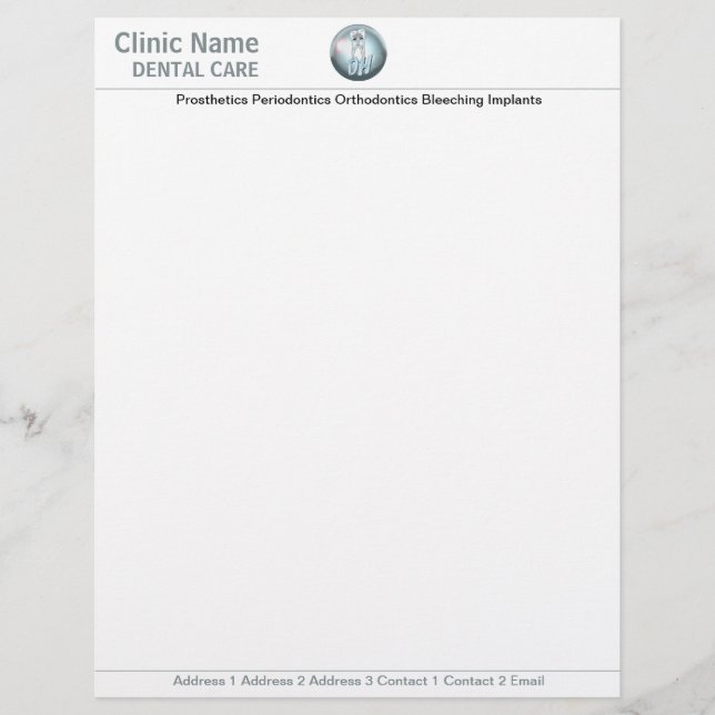 Membrete Cuidado dental (Anverso)