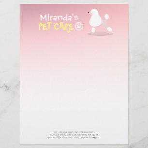 Membrete Cuidados de mascotas Sitting Adorable Cartog Ilust