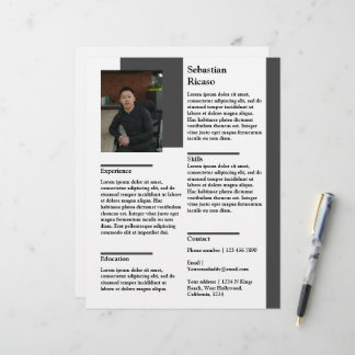 Membrete currículum personalizado con plantilla de foto