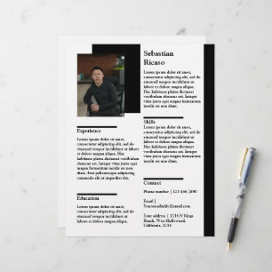 Membrete currículum personalizado con plantilla de foto