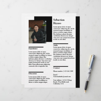 Membrete currículum personalizado con plantilla de foto