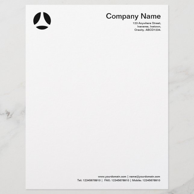 Membrete Curva - Negro (Anverso)