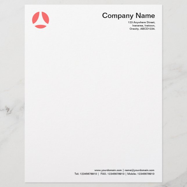 Membrete Curva - Rosa Tropical (Anverso)