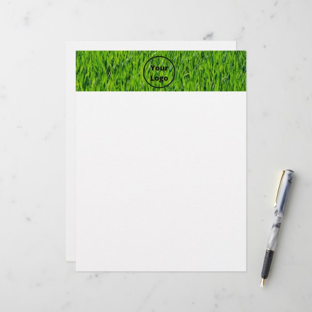 Membrete Custom logo green grass (Anverso/Reverso In Situ)