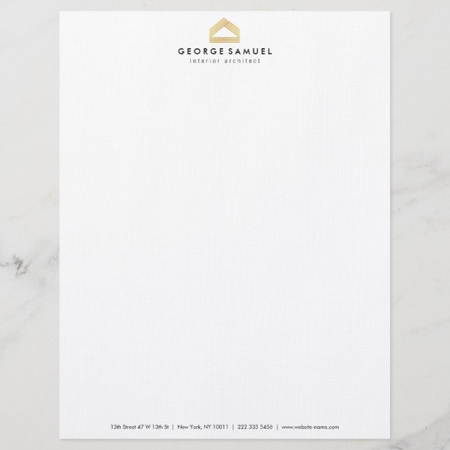 Membrete Custom Modern Home Design | Abstract Logo  (Anverso)