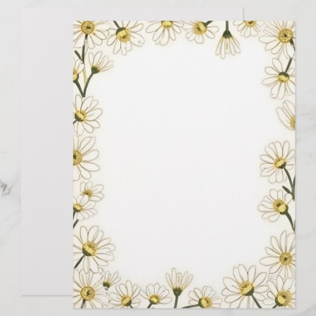 Membrete Daisy Chain Stationery Paper (Anverso / Reverso)