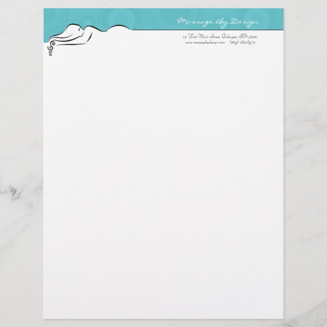 Membrete Darla [azul spa] Letterhead (Anverso)