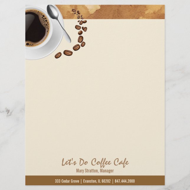 membrete de la cafetería (Anverso)