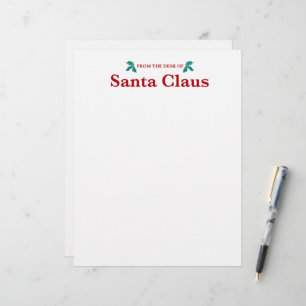 Membrete De la mesa de Santa Claus