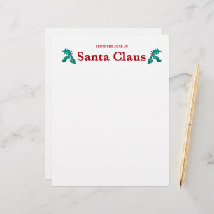 Membrete De la mesa de Santa Claus