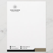 membrete de negocios simple y minimalista