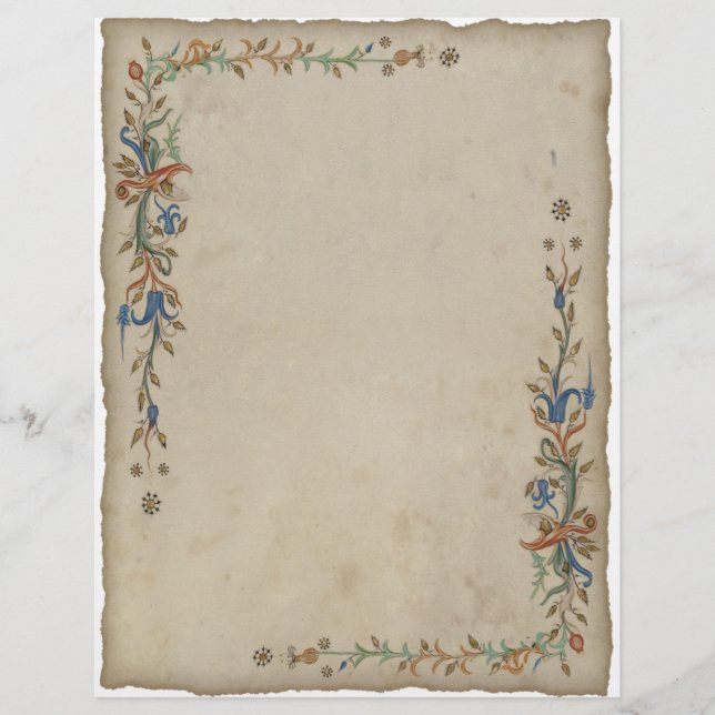 membrete de papel medieval (Anverso)