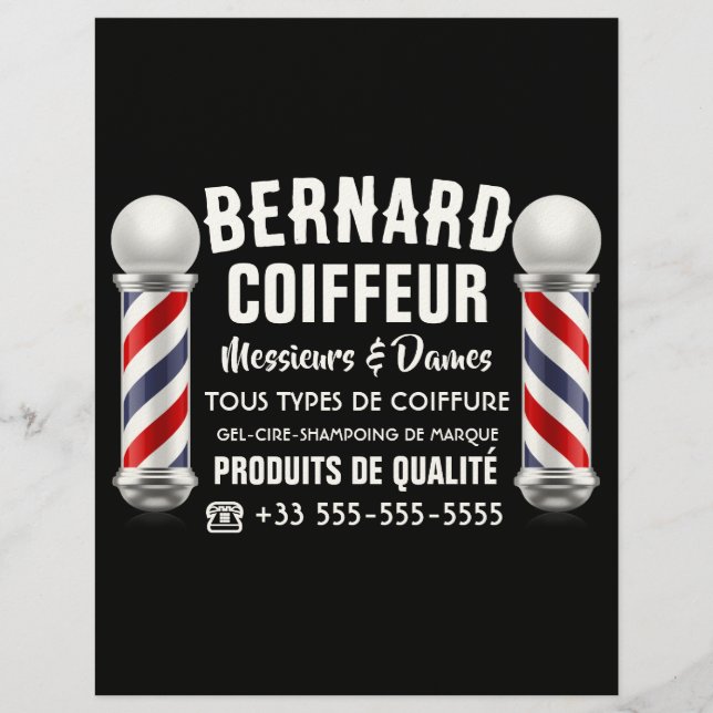 Membrete Décoration de salon de coiffure (Anverso)