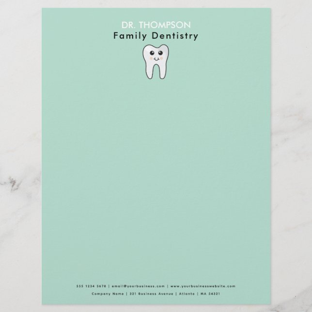 Membrete Dentist Tooth Family Dentistry Business (Anverso)