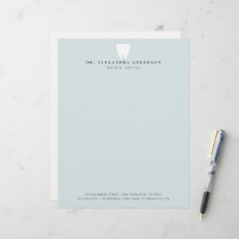 Membrete Dentist White Teeth Light Blue