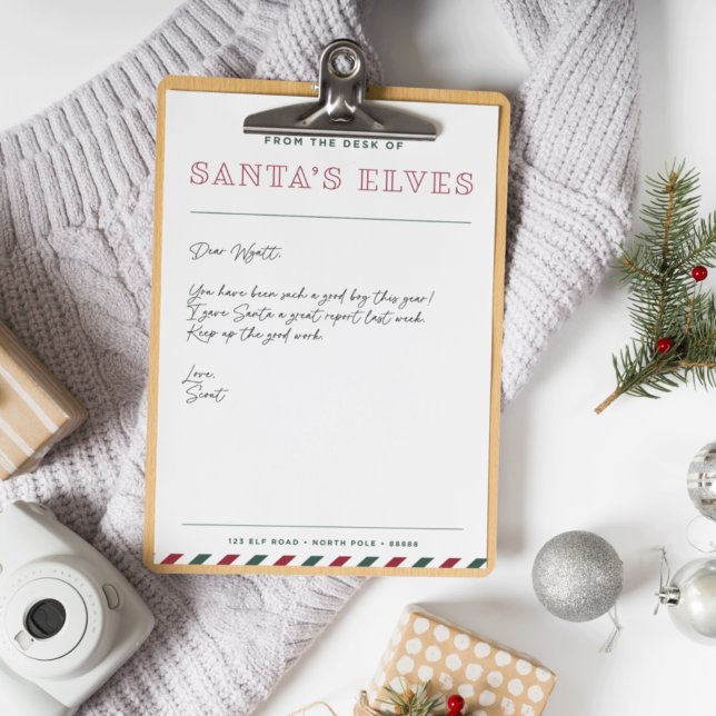 Membrete Desde el escritorio de los duendes de Santa Navida (Subido por el creador)