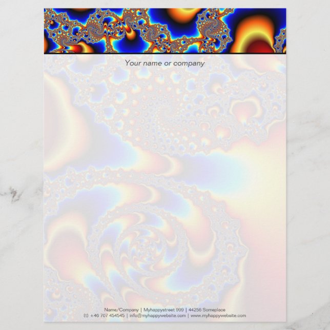 Membrete Deslizar - Arte fractal (Anverso)