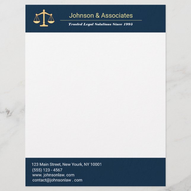 Membrete Despacho de abogados personalizado (Anverso)