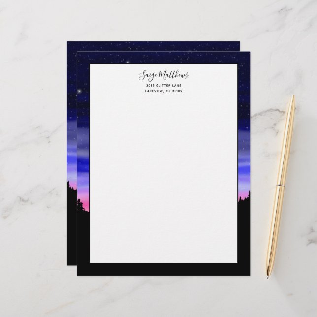 Membrete Diamond Night Letterhead (Anverso/Reverso In Situ)