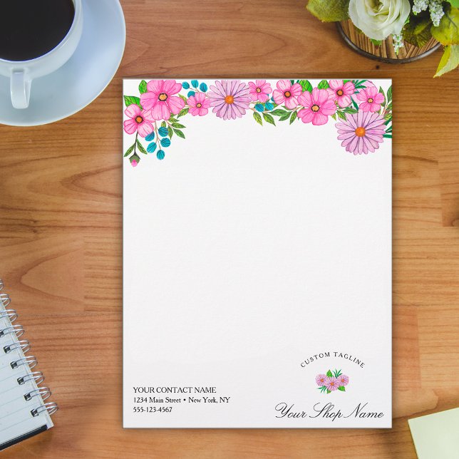 Membrete Días rosas, nombre comercial y logotipo (Subido por el creador)