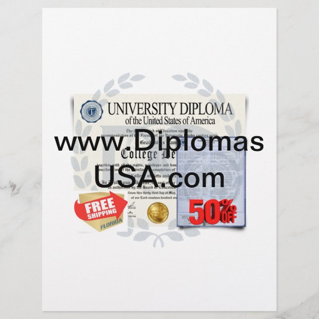Membrete diplomas universitarios o diploma de bachillerato (Anverso)