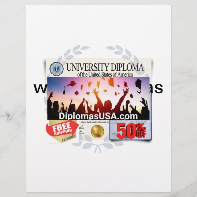 Membrete diplomas universitarios o diploma de bachillerato (Anverso)
