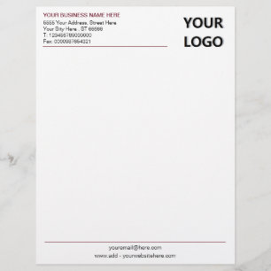 Membrete Dirección de logotipo comercial de personalizado