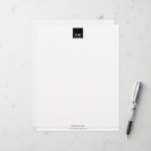 Membrete Diseñador de moda negro