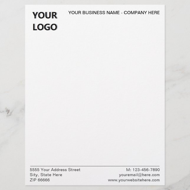 Membrete Diseñar su propio membrete comercial personalizado (Anverso)